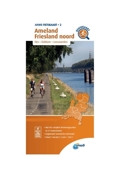 Afbeelding van ANWB Fietskaart Fietskaart Ameland, Friesland noord 1:66.666
