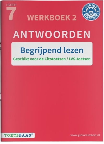 Afbeelding van Toetsbaas Begrijpend lezen antwoordenboek 2 groep 7 Werkboek