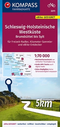 Afbeeldingen van Kompass Fietskaarten Kompass FK3311 Fietskaart Schleswig-Holsteinische Westküste