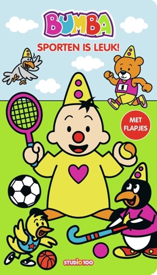 Afbeelding van Bumba : kartonboek met flapjes (lang) - Sporten is leuk!