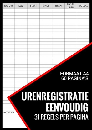 Afbeeldingen van Uren Registratie Eenvoudig - Urenregistratie Boekje voor Personeel, Medewerkers, Werknemers, ZZP-ers, Freelancers