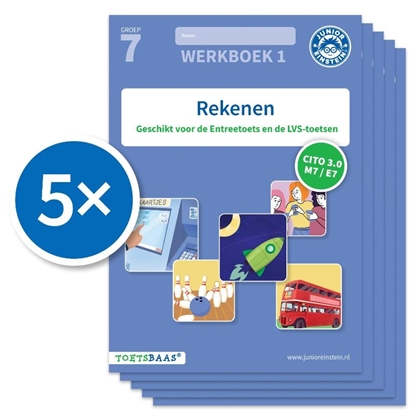 Afbeeldingen van Toetsbaas Rekenen werkboek 1 (Set van 5)
