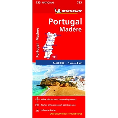 Afbeeldingen van Nationale kaarten Michelin Michelin Wegenkaart 733 Portugal en Madeira