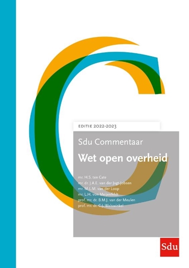 Afbeelding van SDU Commentaar Sdu Commentaar Wet open overheid. Editie 2022-2023