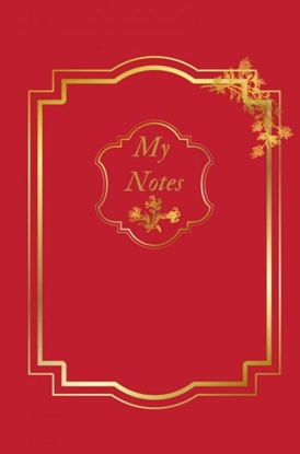 Afbeeldingen van Notitieboek - Cadeau voor man - Cadeau voor vrouw - hardcover - Notitieboekje - Schrijfblok - Notebook - Goude - rood- Luxe