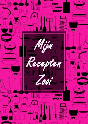 Afbeeldingen van Boekcadeau Vrouw / Boek Cadeau Collega - Blanco Recepten Invulboek - "Mijn Recepten Zooi"