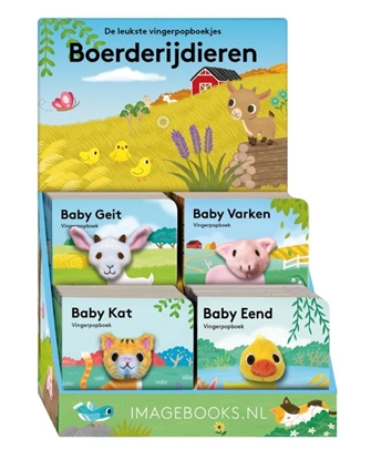 Afbeeldingen van Display-Vingerpopboekjes boerderij dieren - 4T x 4 ex