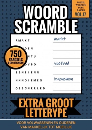 Afbeeldingen van Puzzelwoordenboek & Meer Vol. 17 - Woord Scramble voor Volwassenen en Ouderen - Extra Groot Lettertype