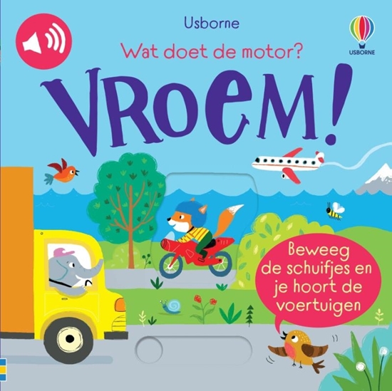 Afbeelding van Usborne Schuif en luister Wat doet de motor? VROEM!