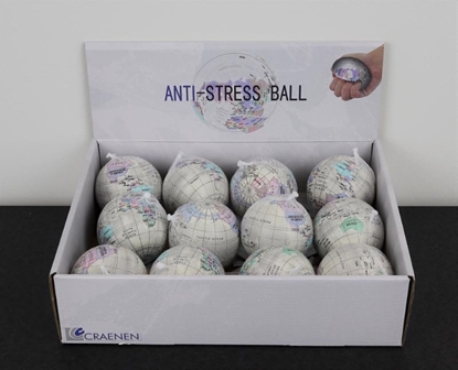 Afbeeldingen van Display Anti-stressbal wereld vintage 12 stuks