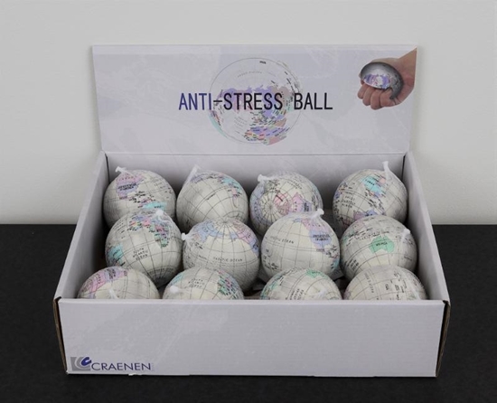 Afbeelding van Display Anti-stressbal wereld vintage 12 stuks