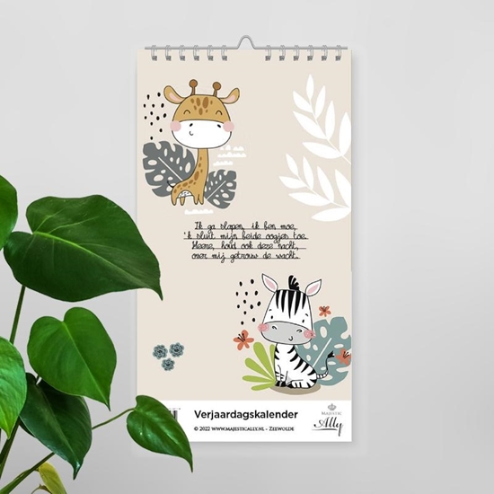 Afbeelding van Verjaardagskalender 'Ik ga slapen, ik ben moe'