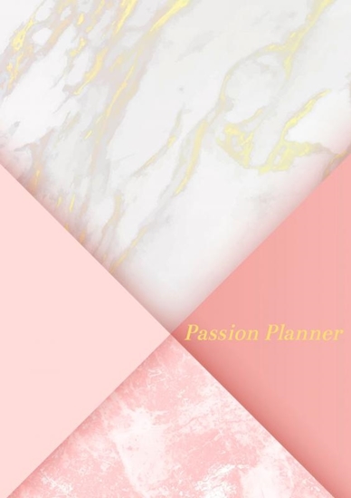 Afbeelding van Passion Planner-12 maanden- wekelijks - A5- Zachte kaft-Marmer Goud- Allets Comfort