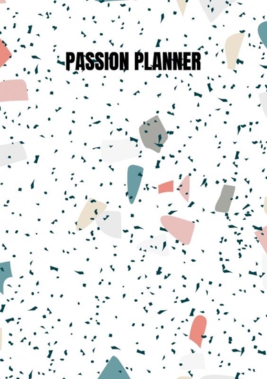 Afbeelding van Passion Planner-12 maanden- wekelijks - A5- Zachte kaft-Marmer blauw- Allets Comfort