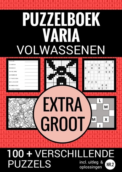 Afbeelding van Boek Cadeau - Puzzelboek Varia Extra Groot - NR. 2 - voor Ouderen, Slechtzienden, Senioren, Opa en Oma