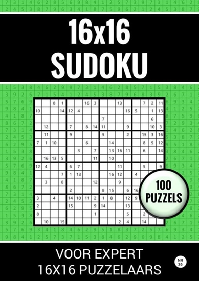 Afbeelding van 16x16 Sudoku - 100 Puzzels voor Expert 16x16 Puzzelaars - Nr. 39
