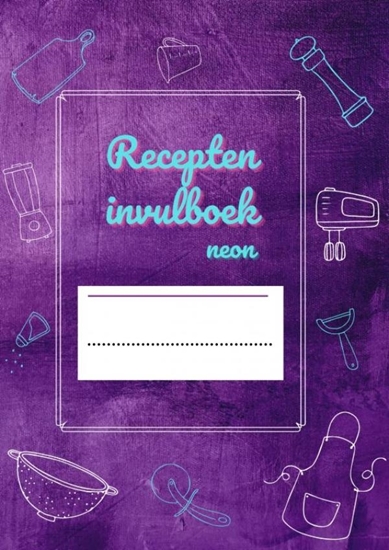 Afbeelding van Recepten invulboek Neon