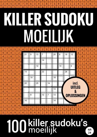 Afbeelding van SUDOKU KILLER - Moeilijk - Puzzelboek met 100 Moeilijke Puzzels voor Volwassenen en Ouderen