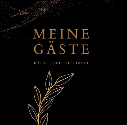 Afbeeldingen van Meine Gäste- Gästebuch Hochzeit BLACK 78 Seiten, Premium Hardcover
