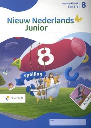 Afbeeldingen van Nieuw Nederlands Junior Spelling groep 8 blok 5-8 leerwerkboek
