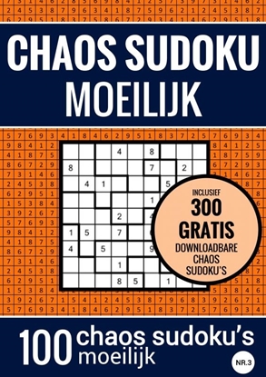 Afbeeldingen van Sudoku Moeilijk: CHAOS SUDOKU - nr. 3 - Puzzelboek met 100 Moeilijke Puzzels voor Volwassenen en Ouderen