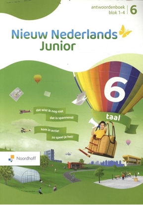 Afbeeldingen van Nieuw Nederlands Junior Taal Groep 6 blok 1-4 Antwoordenboek