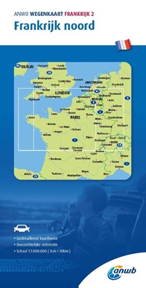Afbeeldingen van ANWB Wegenkaart ANWB Wegenkaart Frankrijk 2. Frankrijk Noord