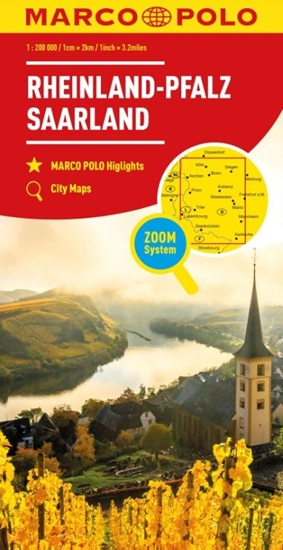 Afbeelding van Marco Polo Wegenkaart Marco Polo Wegenkaart 10 Rheinland-Pfalz / Saarland