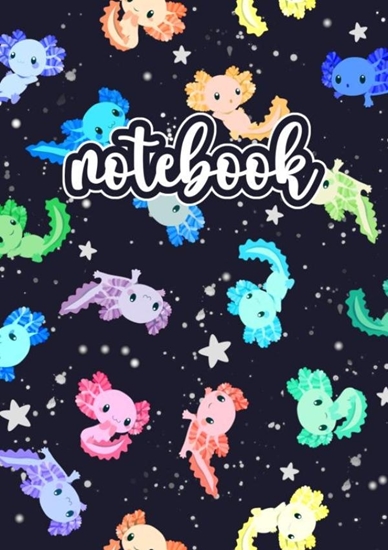 Afbeelding van Axolotl Notebook Schwarz/Bunt