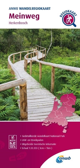 Afbeelding van ANWB Wandelregiokaart Wandelregiokaart Meinweg 1:33.333
