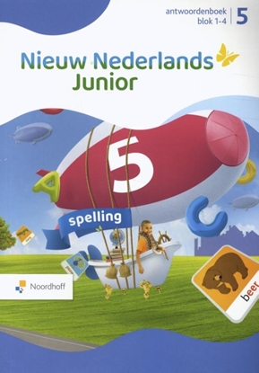 Afbeeldingen van Nieuw Nederlands Junior spelling 5 blok 1-4 antwoordenboek