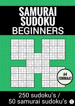 Afbeeldingen van Sudoku Makkelijk: SAMURAI SUDOKU - nr. 19 - Puzzelboek met 100 Makkelijke Puzzels voor Volwassenen en Ouderen