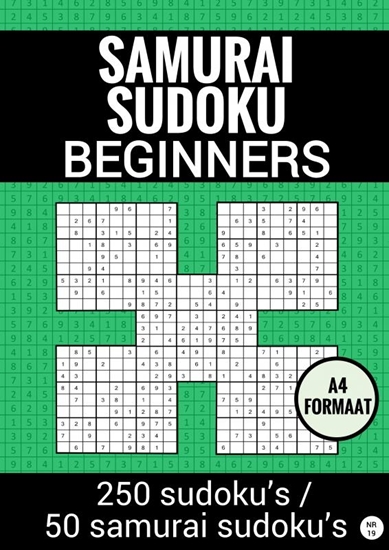 Afbeelding van Sudoku Makkelijk: SAMURAI SUDOKU - nr. 19 - Puzzelboek met 100 Makkelijke Puzzels voor Volwassenen en Ouderen