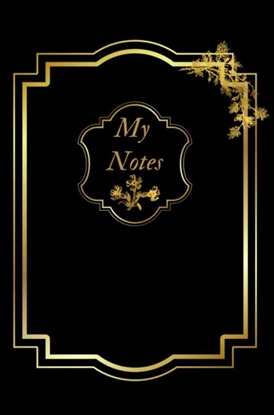 Afbeeldingen van Notitieboek - Cadeau voor man - Cadeau voor vrouw - hardcover - Notitieboekje - Schrijfblok - Notebook - Goude - Zwart - my notes 6