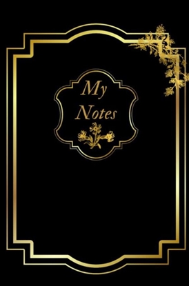 Afbeeldingen van Notitieboek - Cadeau voor man - Cadeau voor vrouw - hardcover - Notitieboekje - Schrijfblok - Notebook - Goude - Zwart - my notes 6