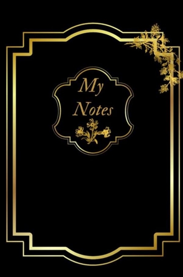 Afbeelding van Notitieboek - Cadeau voor man - Cadeau voor vrouw - hardcover - Notitieboekje - Schrijfblok - Notebook - Goude - Zwart - my notes 6