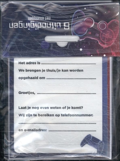Afbeelding van Game on - Uitnodiging PK 945 - set van 6