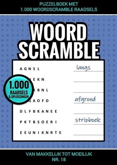 Afbeelding van Puzzelboek met 1.000 Woord Scramble Raadsels - nr. 18
