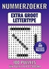 Afbeelding van Nummerzoeker Extra Groot Lettertype - 100 Puzzels - Eén Puzzel per A4-Pagina
