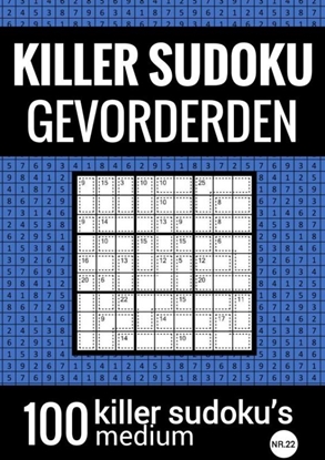 Afbeeldingen van KILLER SUDOKU - Medium - NR.22 - Puzzelboek met 100 Puzzels voor Gevorderden