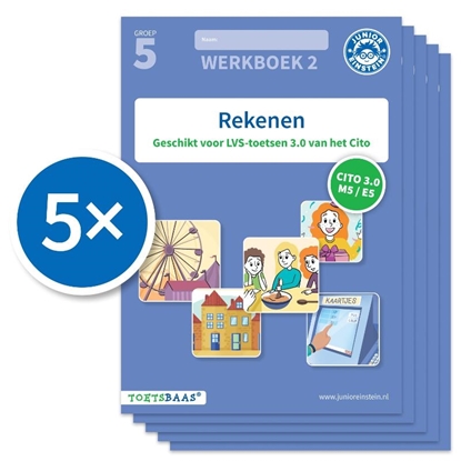 Afbeeldingen van Toetsbaas Rekenen werkboek 2 (Set van 5)