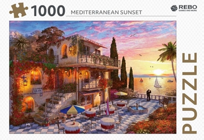 Afbeeldingen van Rebo legpuzzel 1000 stukjes - Mediterranean sunset