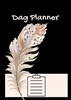 Afbeelding van Dagplanner - Werkplanner - A4 - Boho - Veer - Zwart - Ongedateerd.