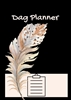 Afbeelding van Dagplanner - Werkplanner - A4 - Boho - Veer - Zwart - Ongedateerd.