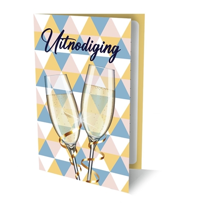 Afbeeldingen van CHAMPAGNE UITNODIGING PK 940 SET VAN 6
