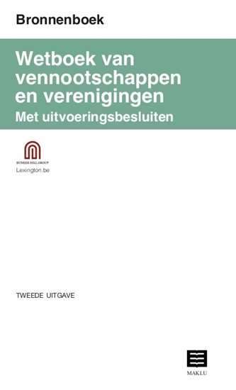Afbeelding van Bronnenboek Wetboek vennootschappen en verenigingen met uitvoeringsbesluiten