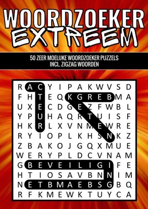 Afbeeldingen van Woordzoeker Extreem - 50 Zeer Moeilijke Woordzoeker Puzzels incl. Zigzag Woorden