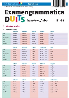 Afbeeldingen van Taalkaarten Walvaboek Examengrammatica Duits havo/vwo/mbo B1-B2