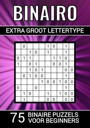 Afbeeldingen van Binairo Extra Groot Lettertype - 75 Binaire Puzzels voor Beginners