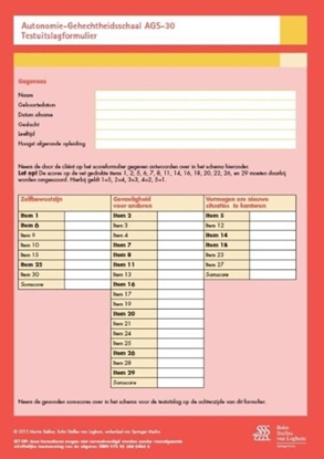 Afbeeldingen van Autonomie-gehechtheidsschaal (AGS 30) - scoreformulieren